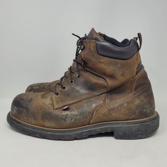 Red Wing Boots Mens 14 Brown Leather 2212 Steel Toe Work Safety DynaForce - Picture 8 of 11